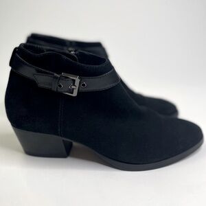 Aquatalia Fatima Women’s Black Suede Ankle Boots
